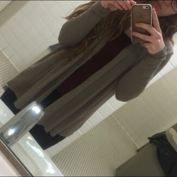 Forever 21 tan cardigan sz M - Picture 5 of 5